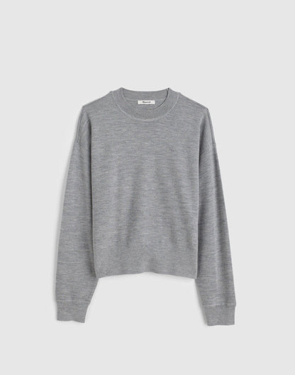 Madewell Relaxed Crewneck Sweater in Merino-Silk Blend