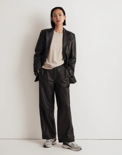 Madewell The Bedford Oversized Blazer in Leather
