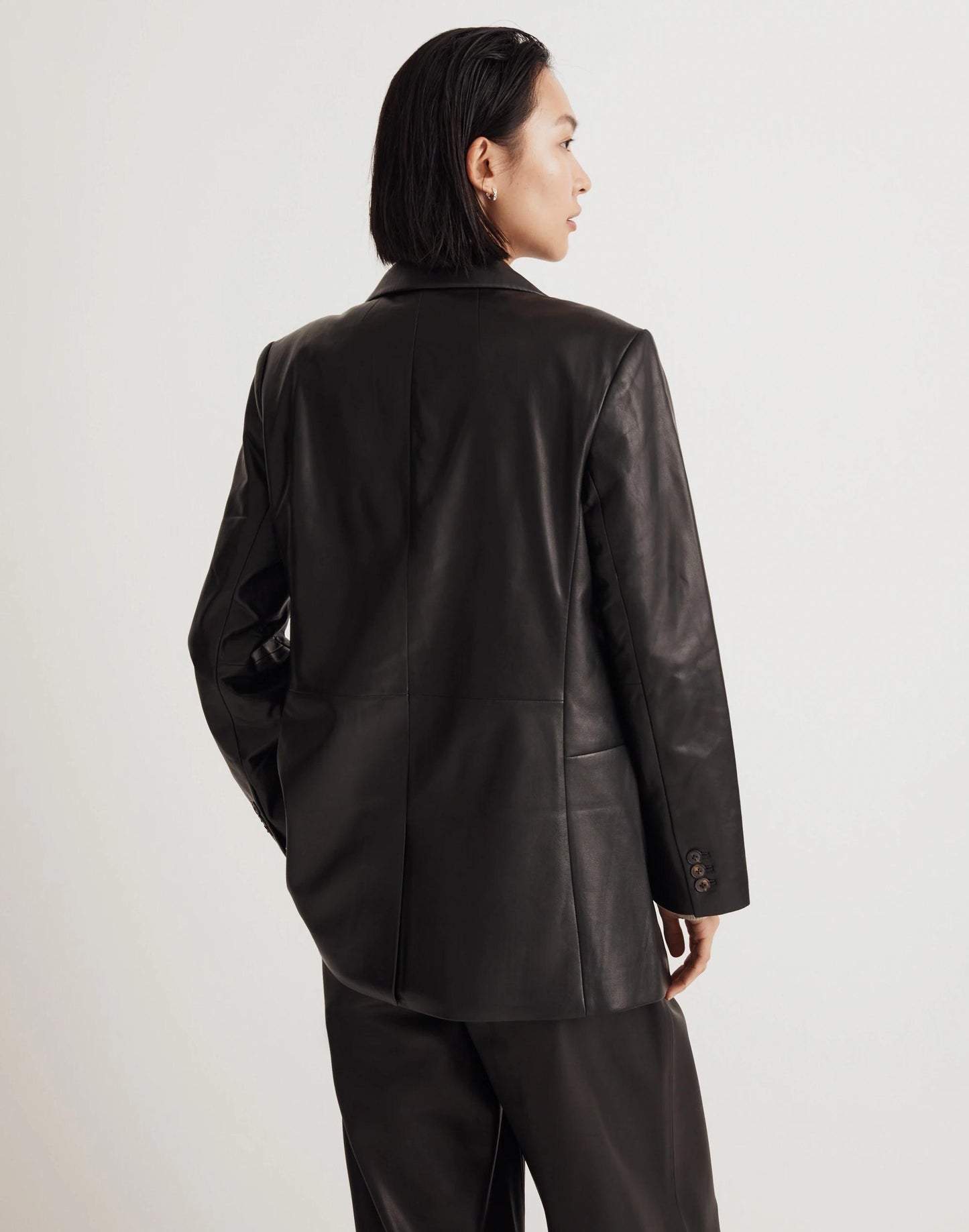 Madewell The Bedford Oversized Blazer in Leather