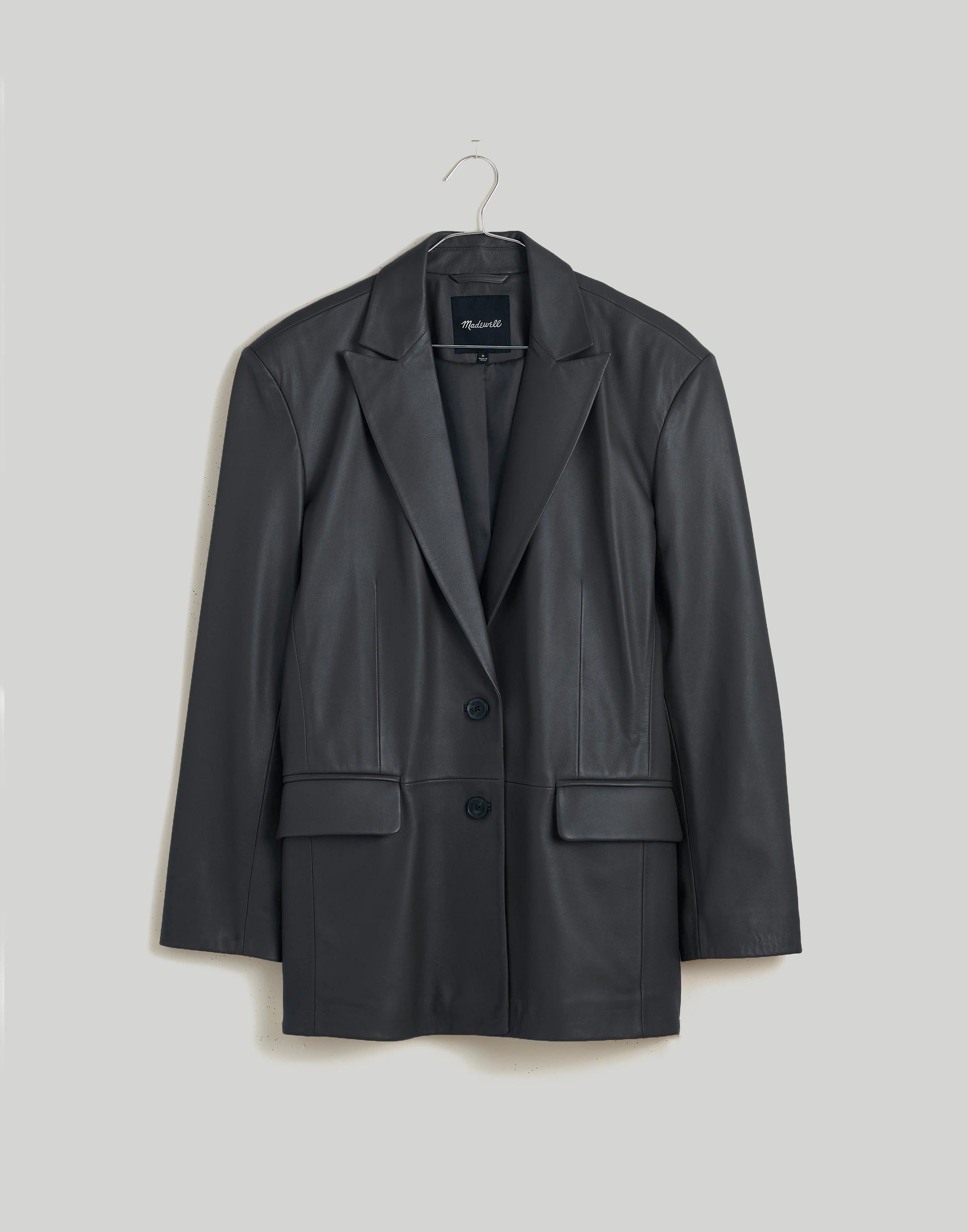 Madewell The Bedford Oversized Blazer in Leather