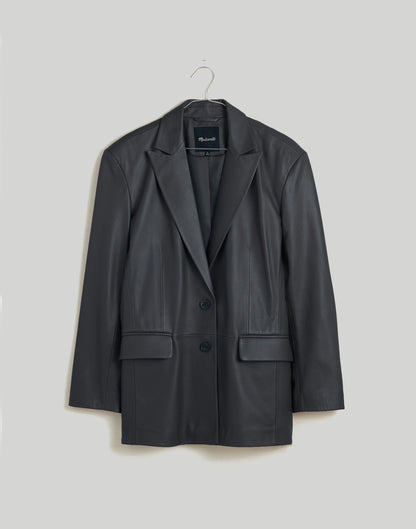 Madewell The Bedford Oversized Blazer in Leather
