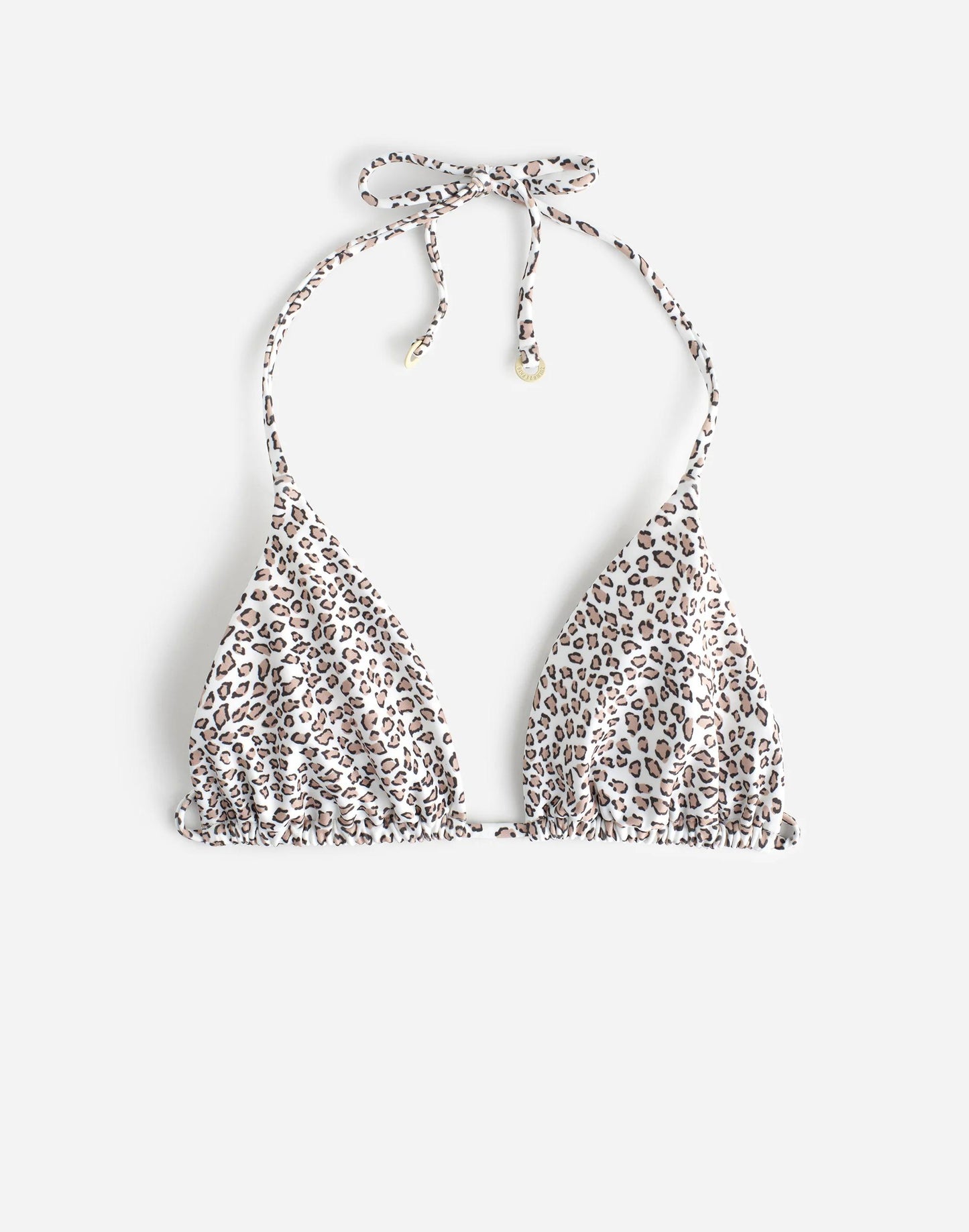 Madewell Zulu & Zephyr Micro Leopard Halter Bikini Top