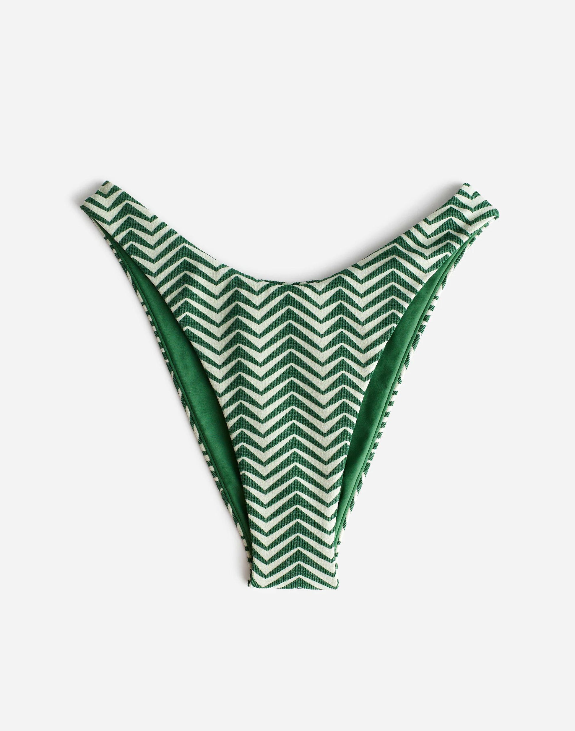 Madewell Zulu & Zephyr Green Zig Zag Curve Brief