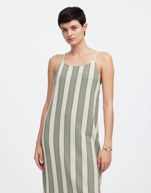 Madewell Zulu & Zephyr Eucalyptus Stripe Organic Cotton Dress