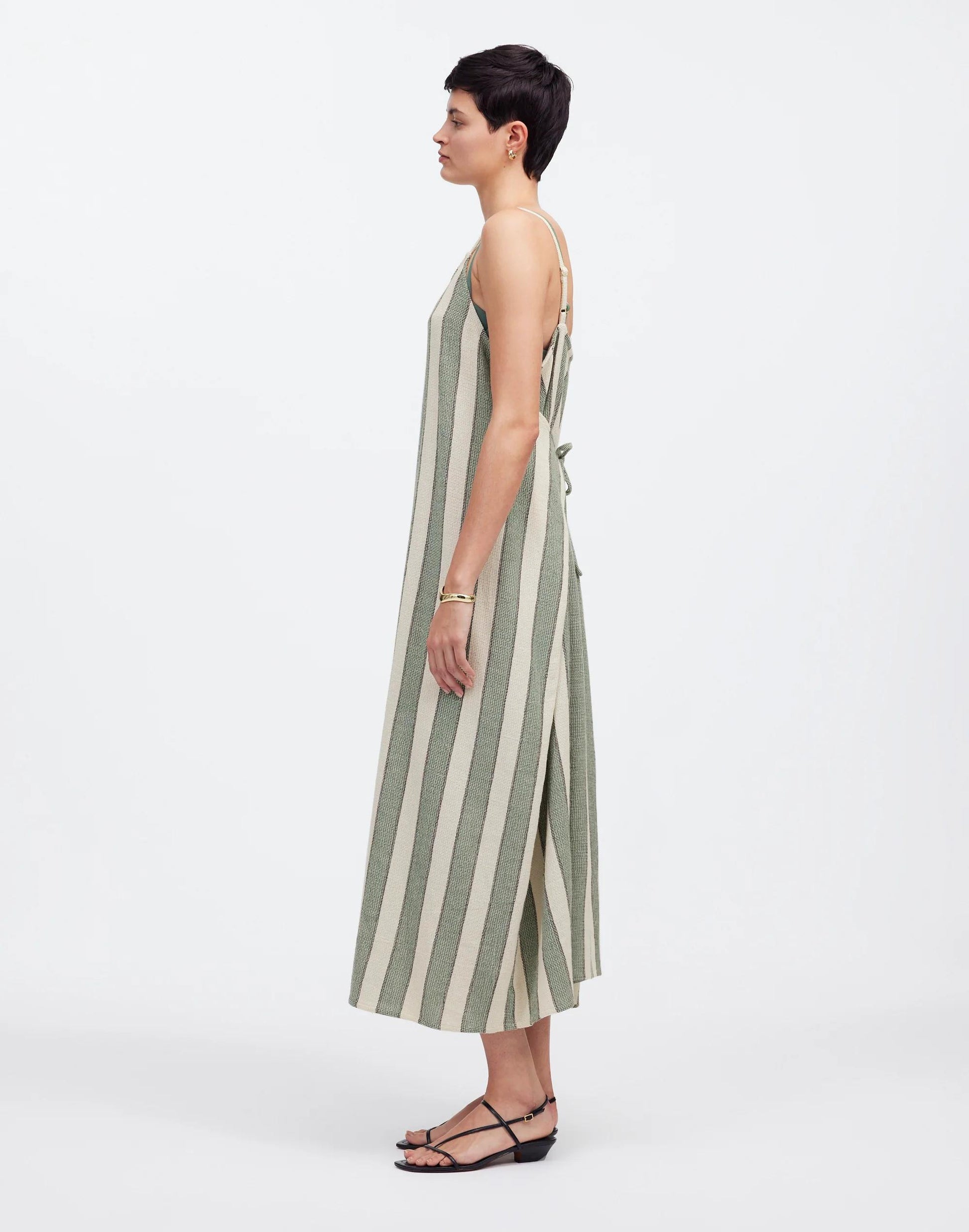 Madewell Zulu & Zephyr Eucalyptus Stripe Organic Cotton Dress