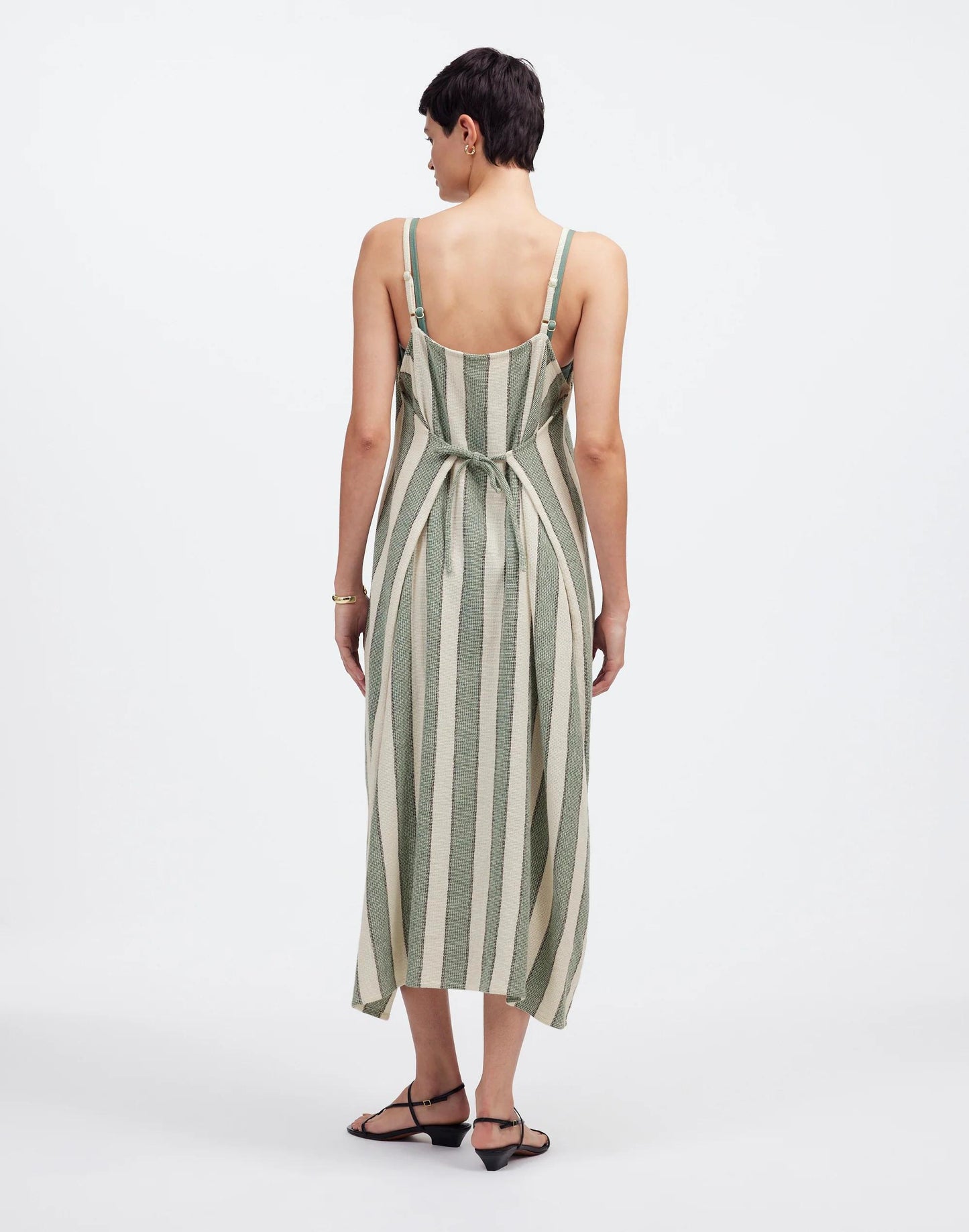 Madewell Zulu & Zephyr Eucalyptus Stripe Organic Cotton Dress