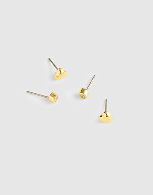 Madewell Heart Stud Earring Set