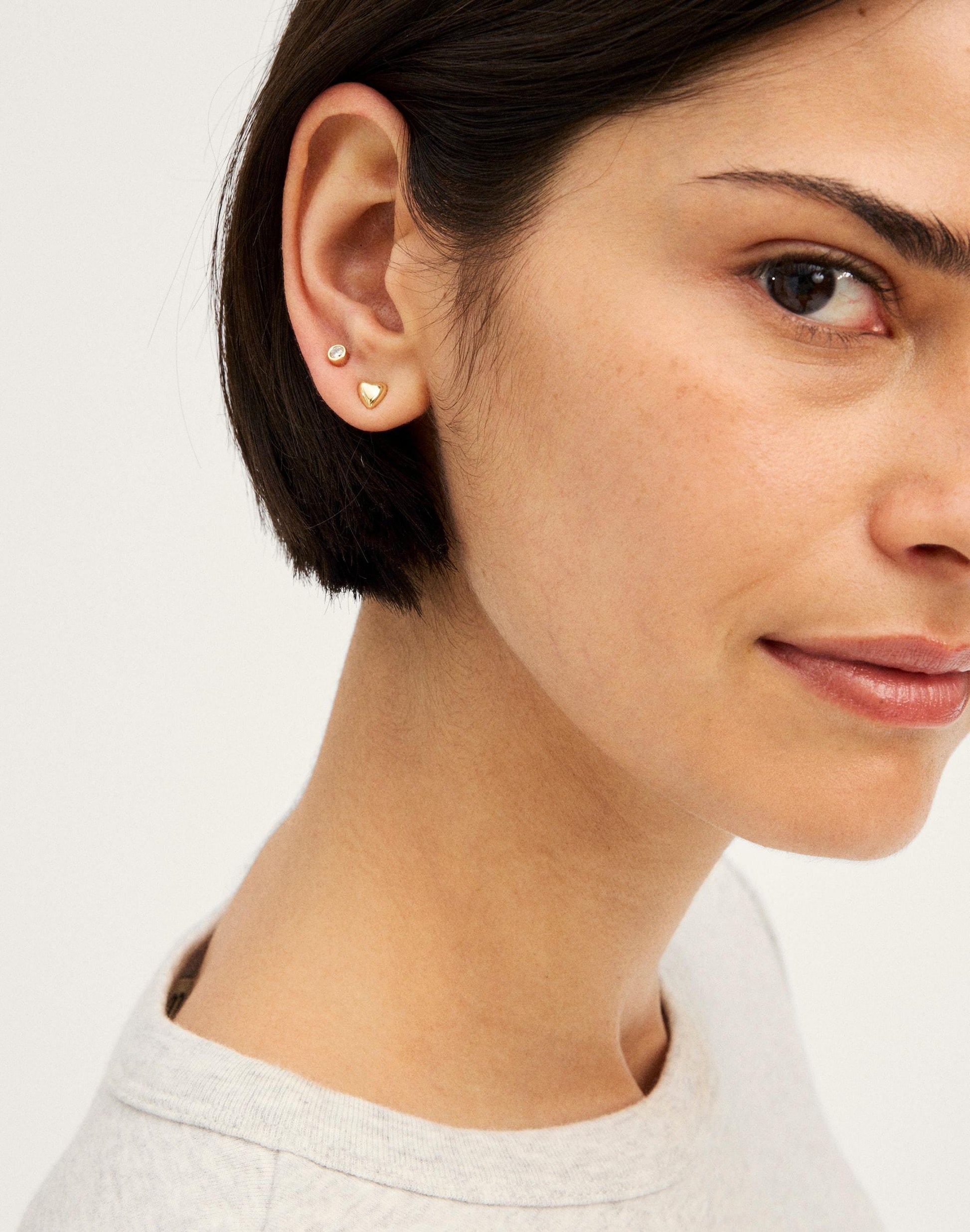 Madewell Heart Stud Earring Set