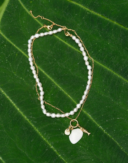 Madewell Madewell x Shopbop Beaded Shell Necklace Set