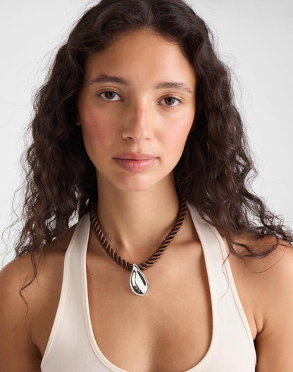 Madewell Droplet Pendant Cord Necklace