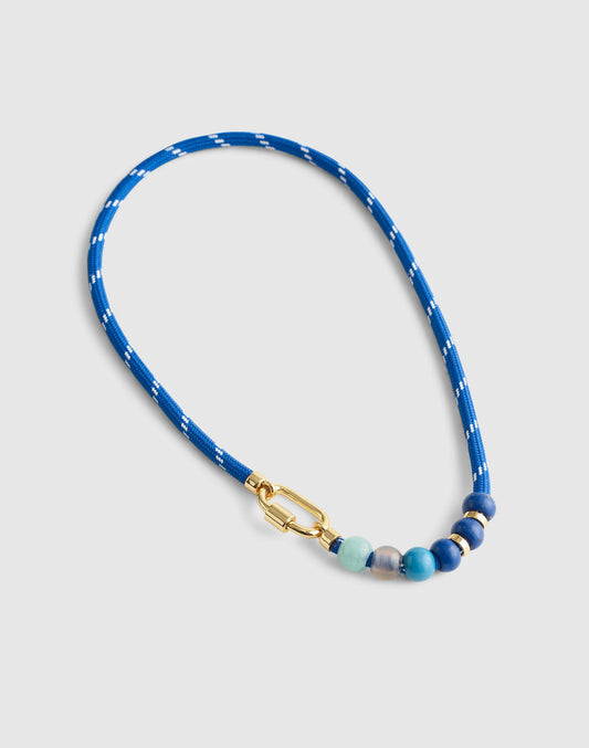 Madewell Semiprecious Beaded Carabiner Paracord Necklace