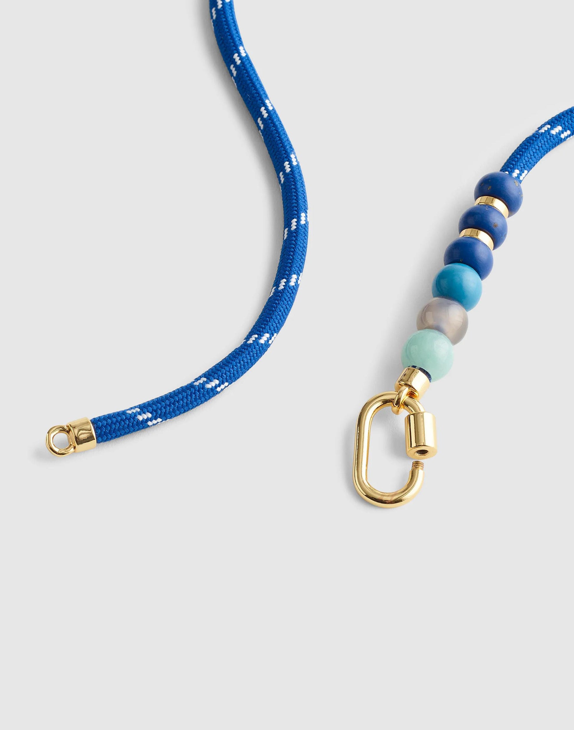 Madewell Semiprecious Beaded Carabiner Paracord Necklace