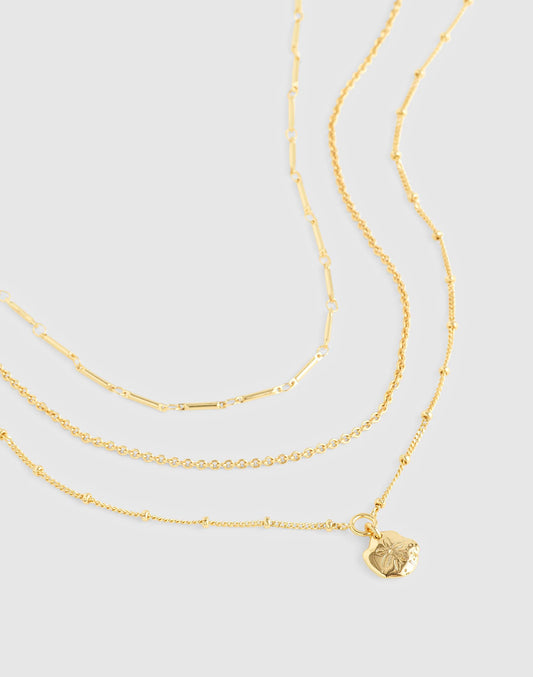 Madewell Three-Pack Sand Dollar Necklace Set