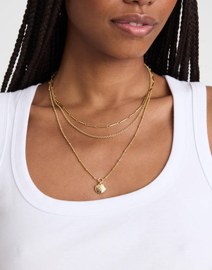 Madewell Three-Pack Sand Dollar Necklace Set