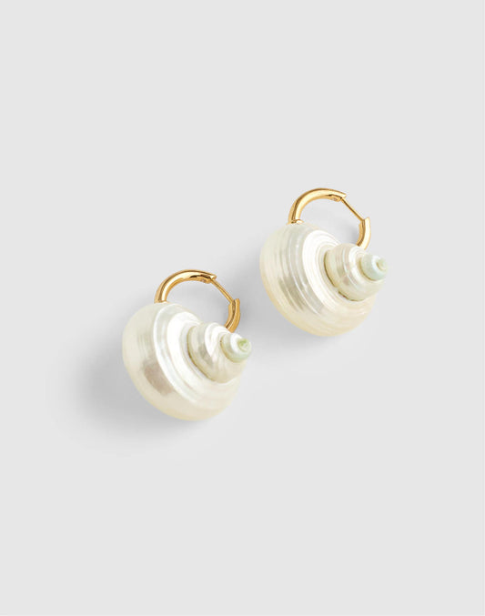 Madewell Shell Statement Hoop Earrings