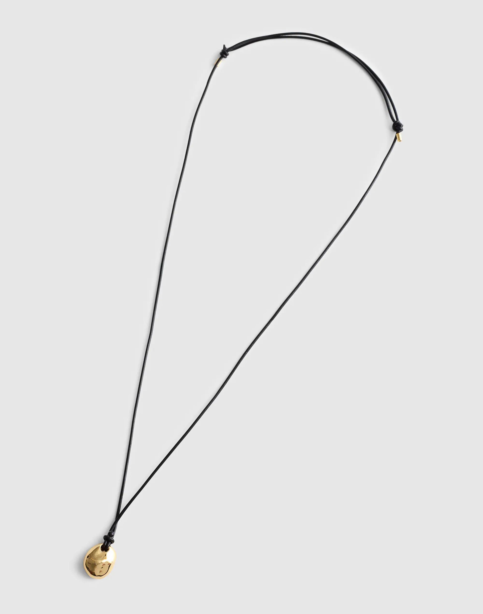 Madewell Sculptural Pendant Leather Necklace