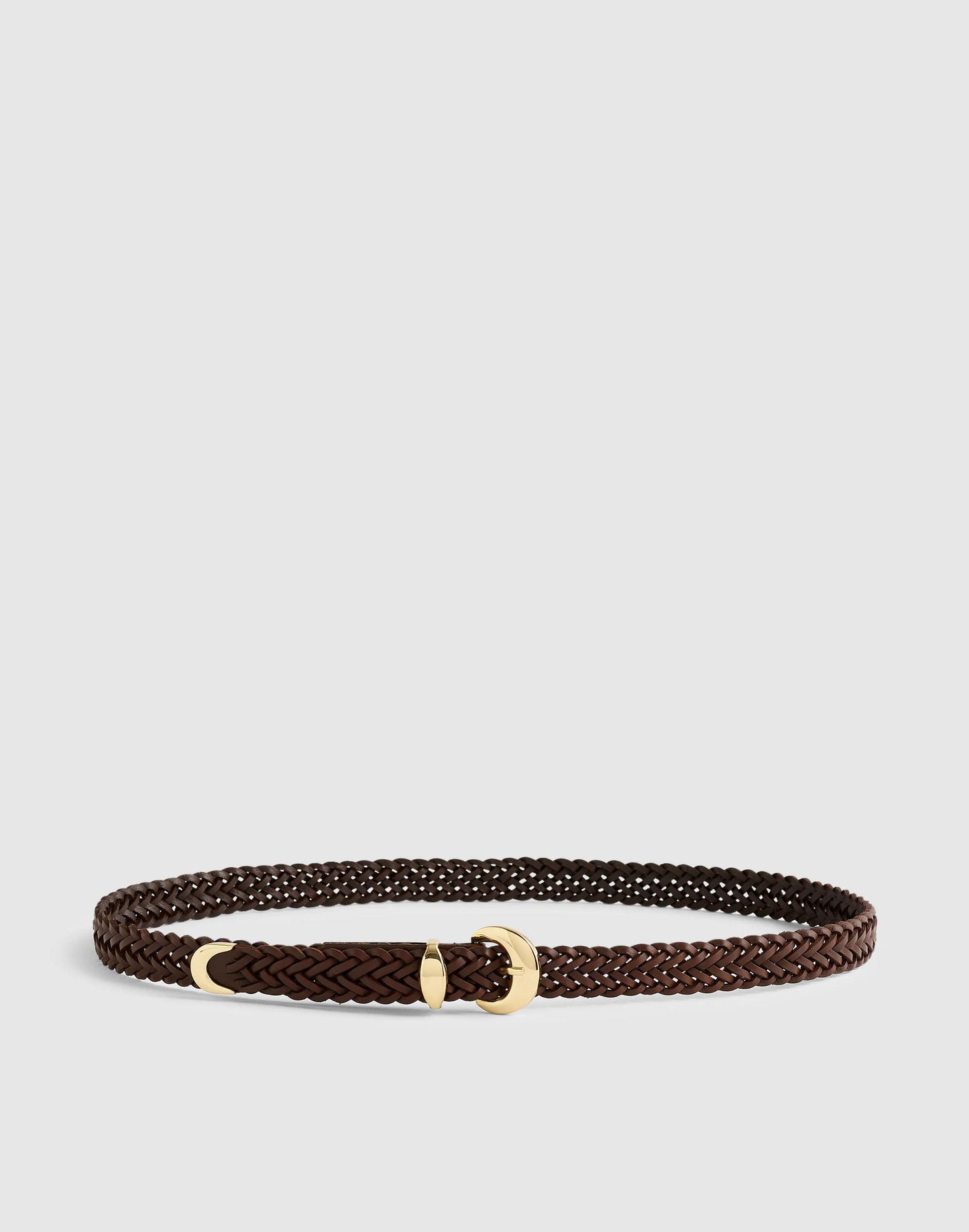 Madewell Madewell x Shopbop Domed-Buckle Belt in Woven Leather