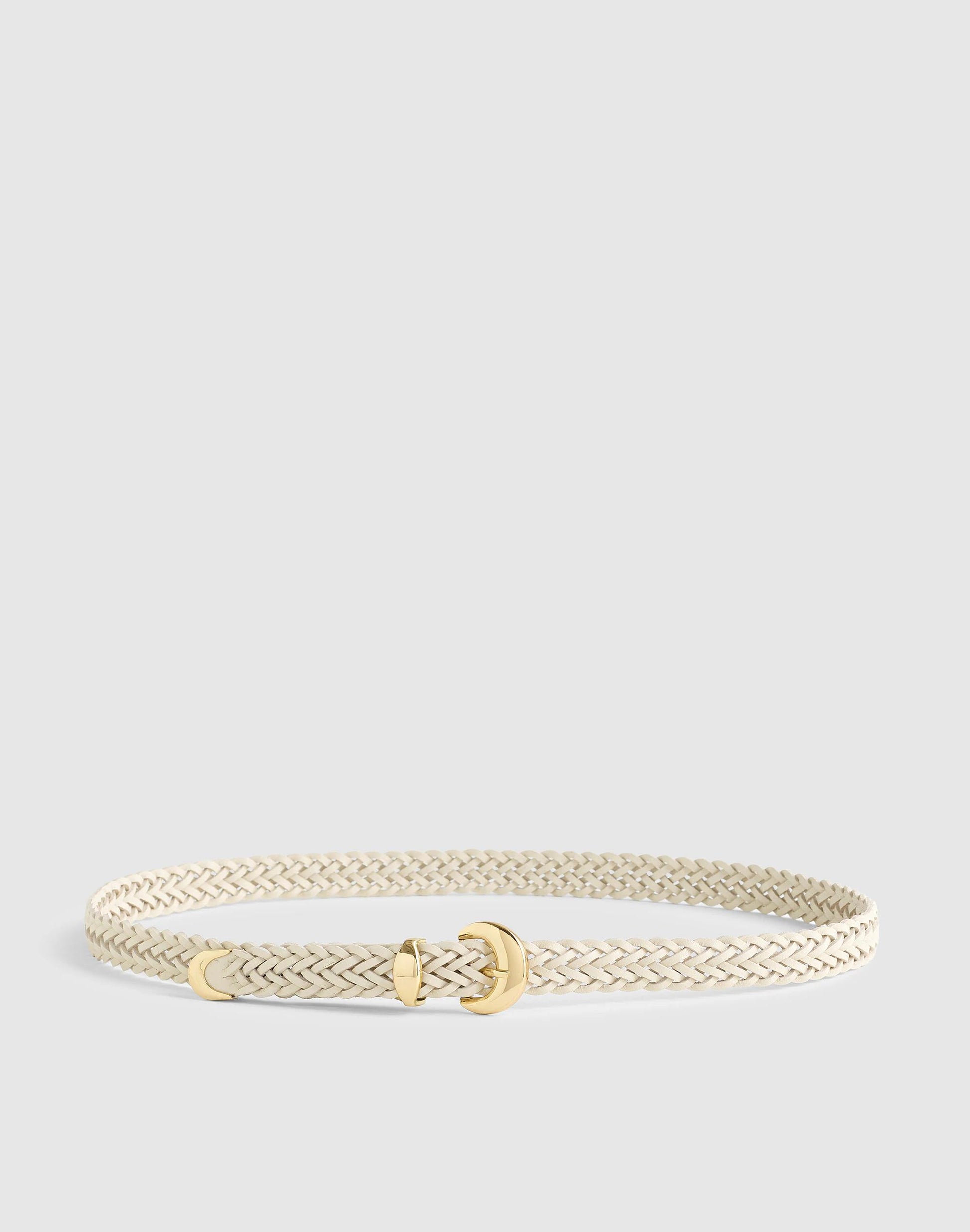 Madewell Madewell x Shopbop Domed-Buckle Belt in Woven Leather