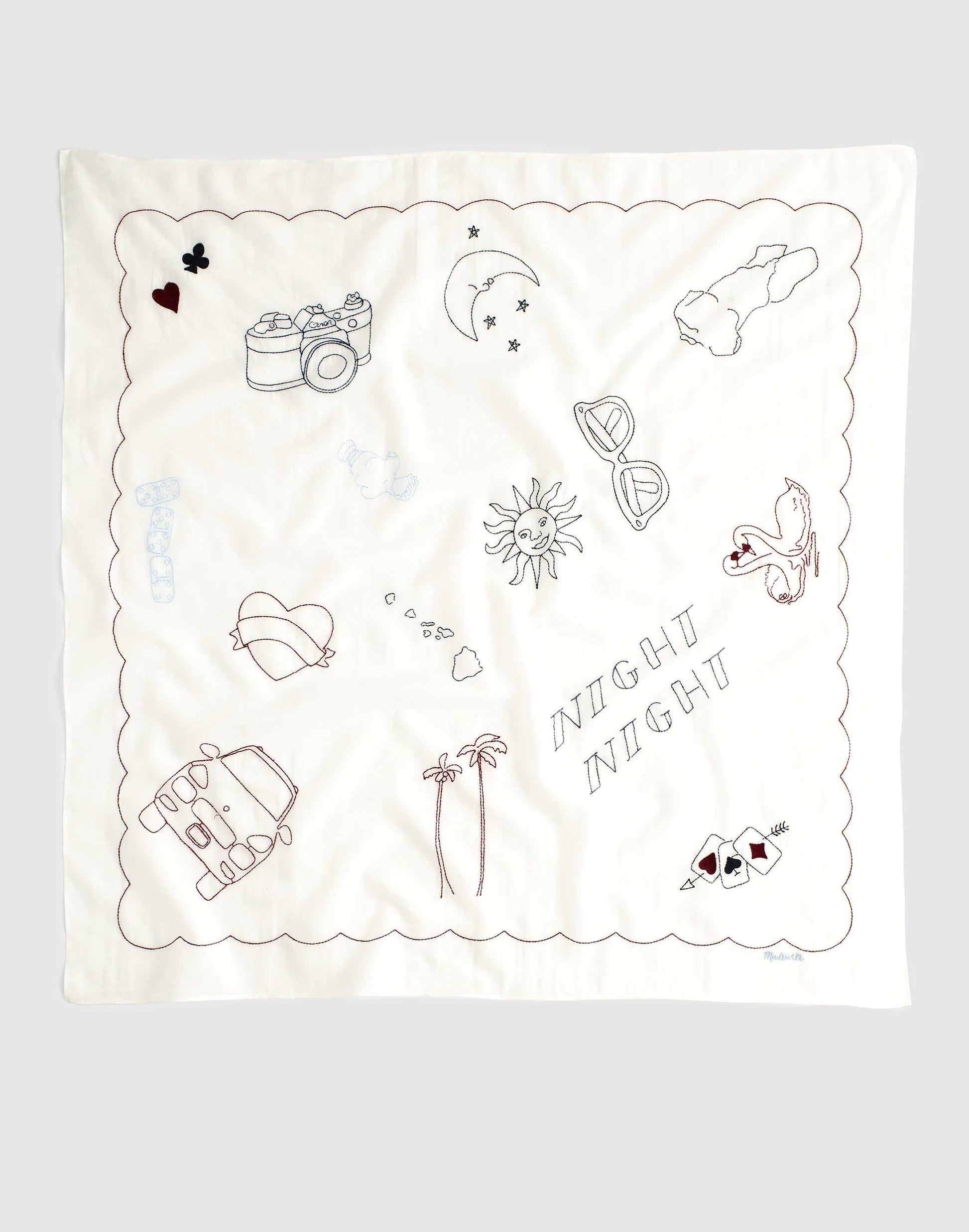 Madewell Embroidered Bandana in Cotton