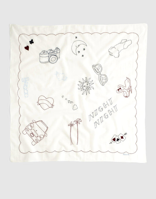 Madewell Embroidered Bandana in Cotton