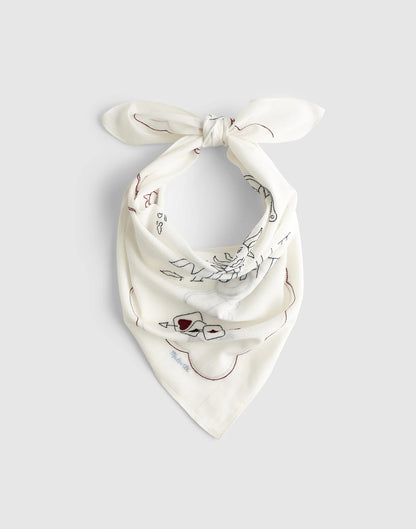 Madewell Embroidered Bandana in Cotton