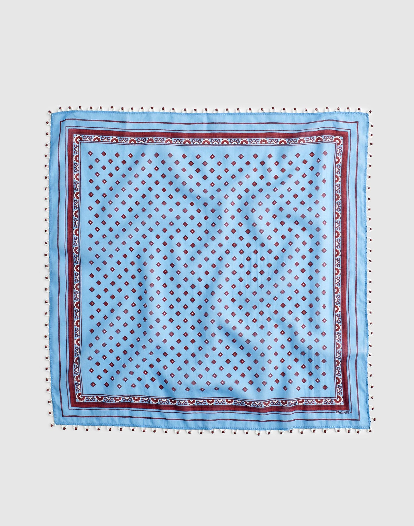 Madewell Beaded Bandana in Cotton Blend