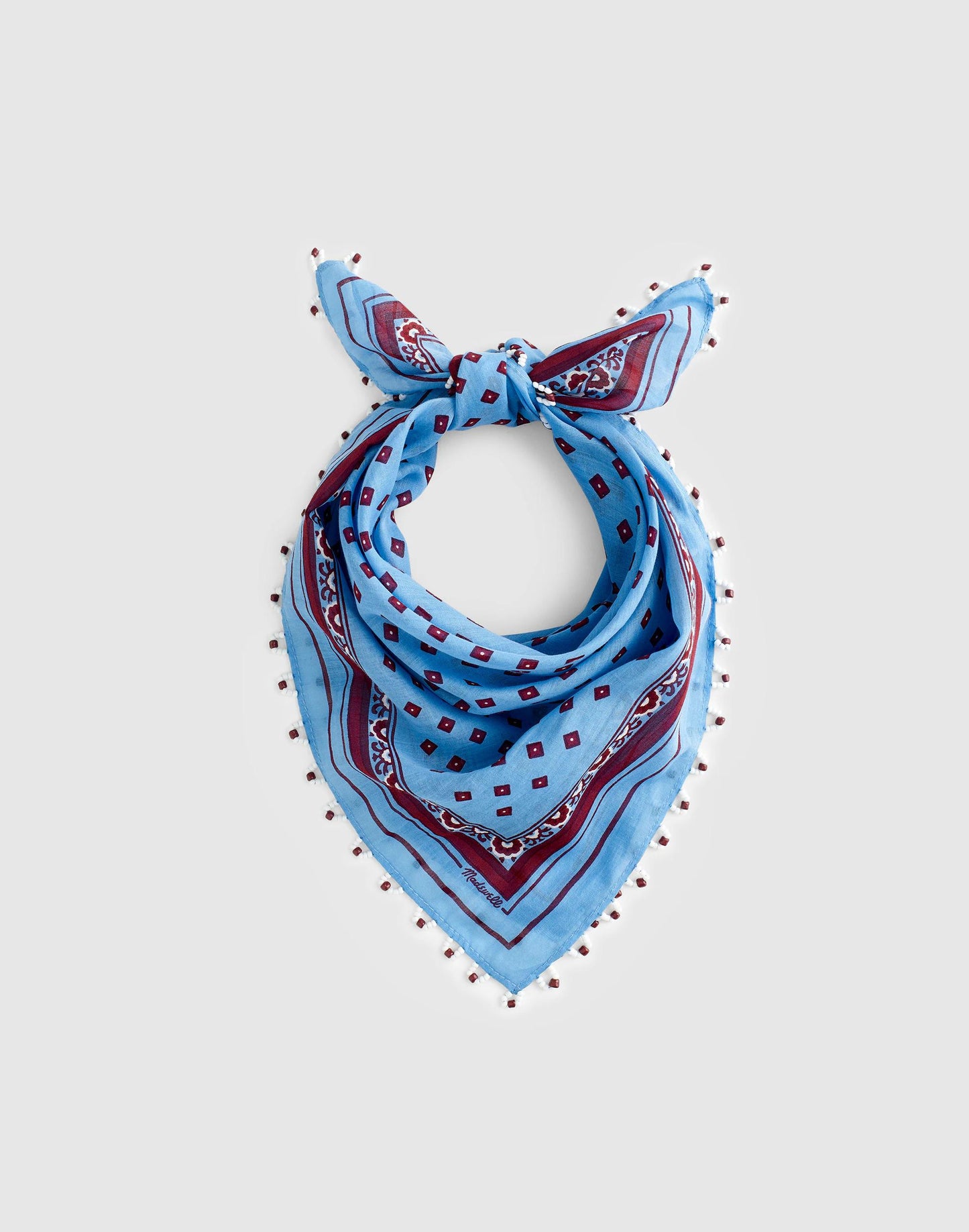 Madewell Beaded Bandana in Cotton Blend