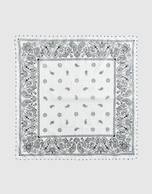 Madewell Beaded Bandana in Cotton Blend