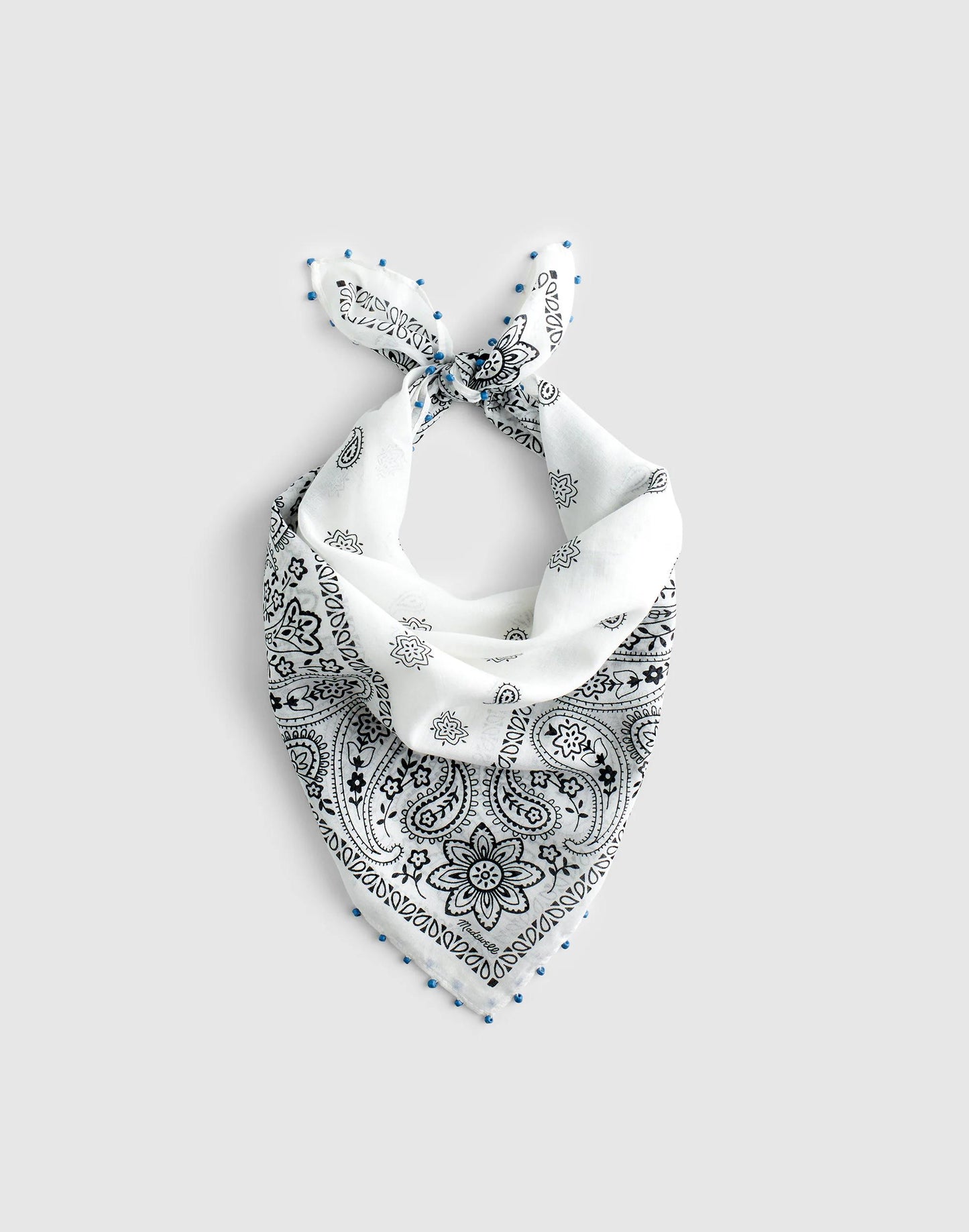 Madewell Beaded Bandana in Cotton Blend