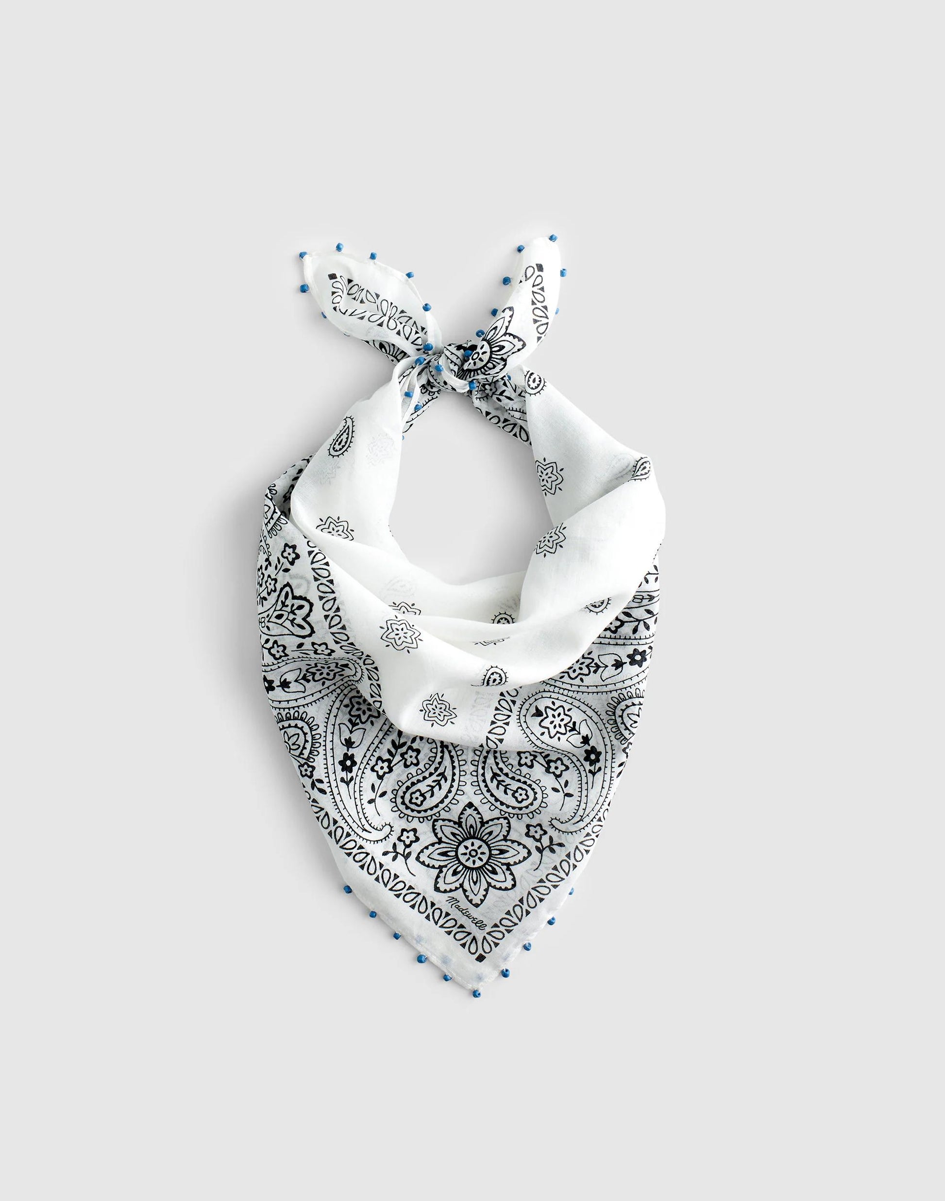 Madewell Beaded Bandana in Cotton Blend