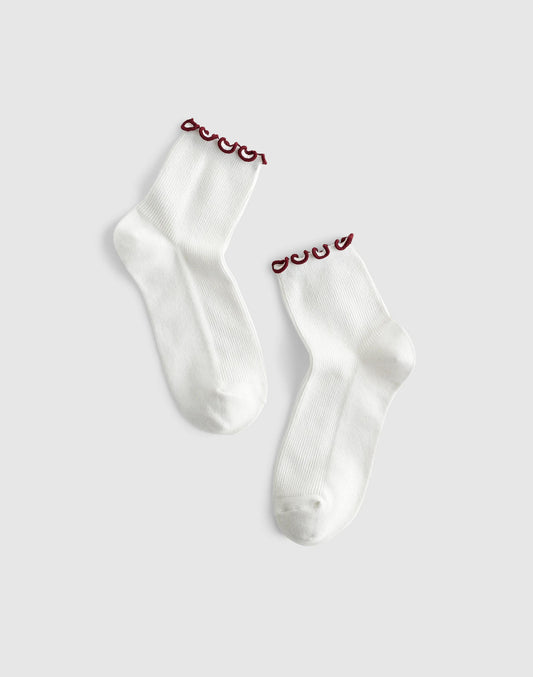 Madewell Ruffle-Trim Ankle Socks