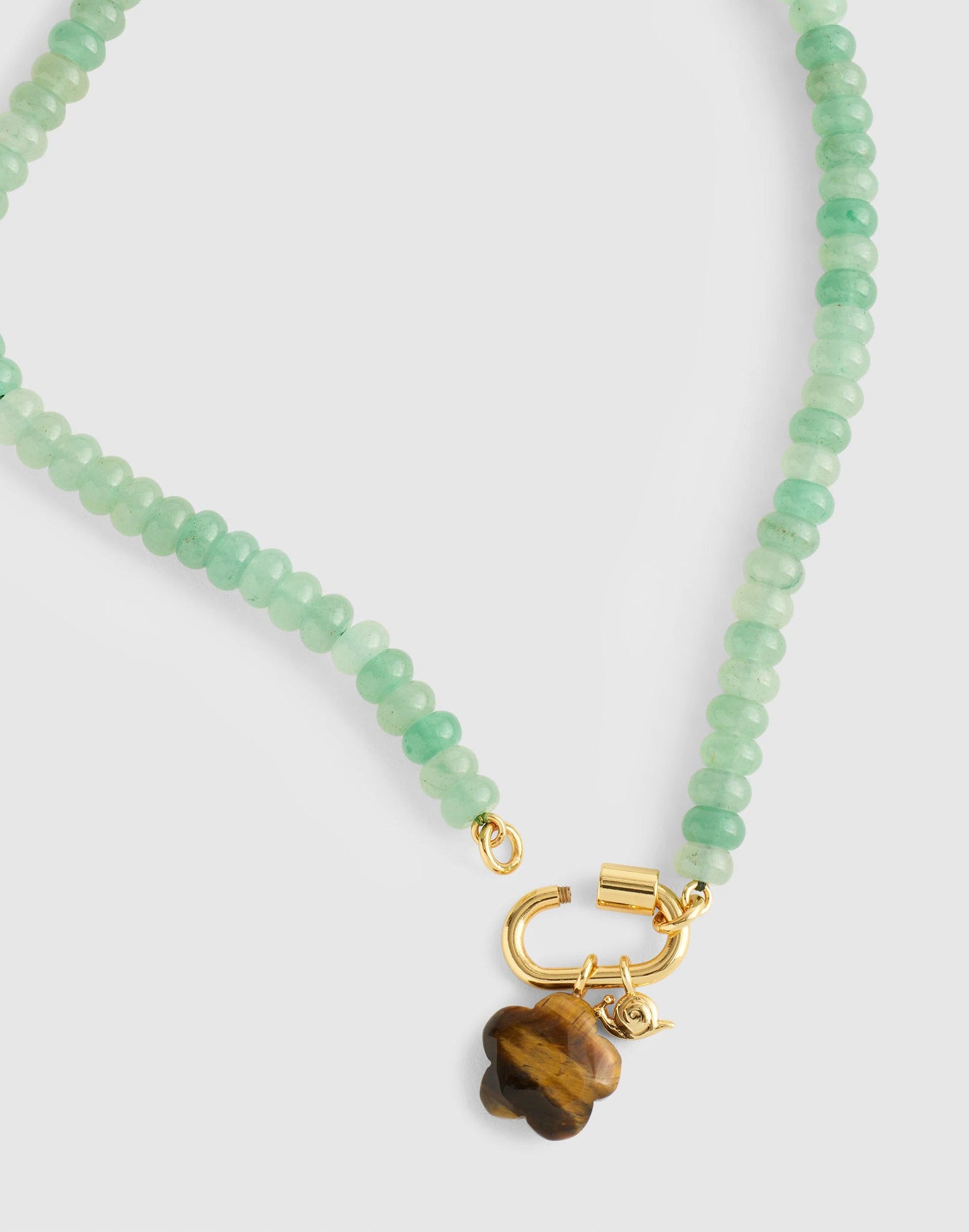 Madewell Semiprecious Beaded Carabiner Charm Necklace