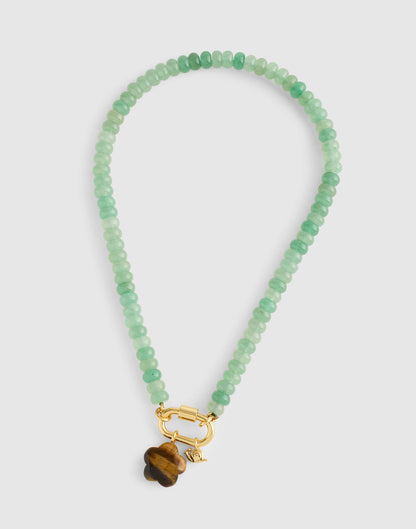 Madewell Semiprecious Beaded Carabiner Charm Necklace