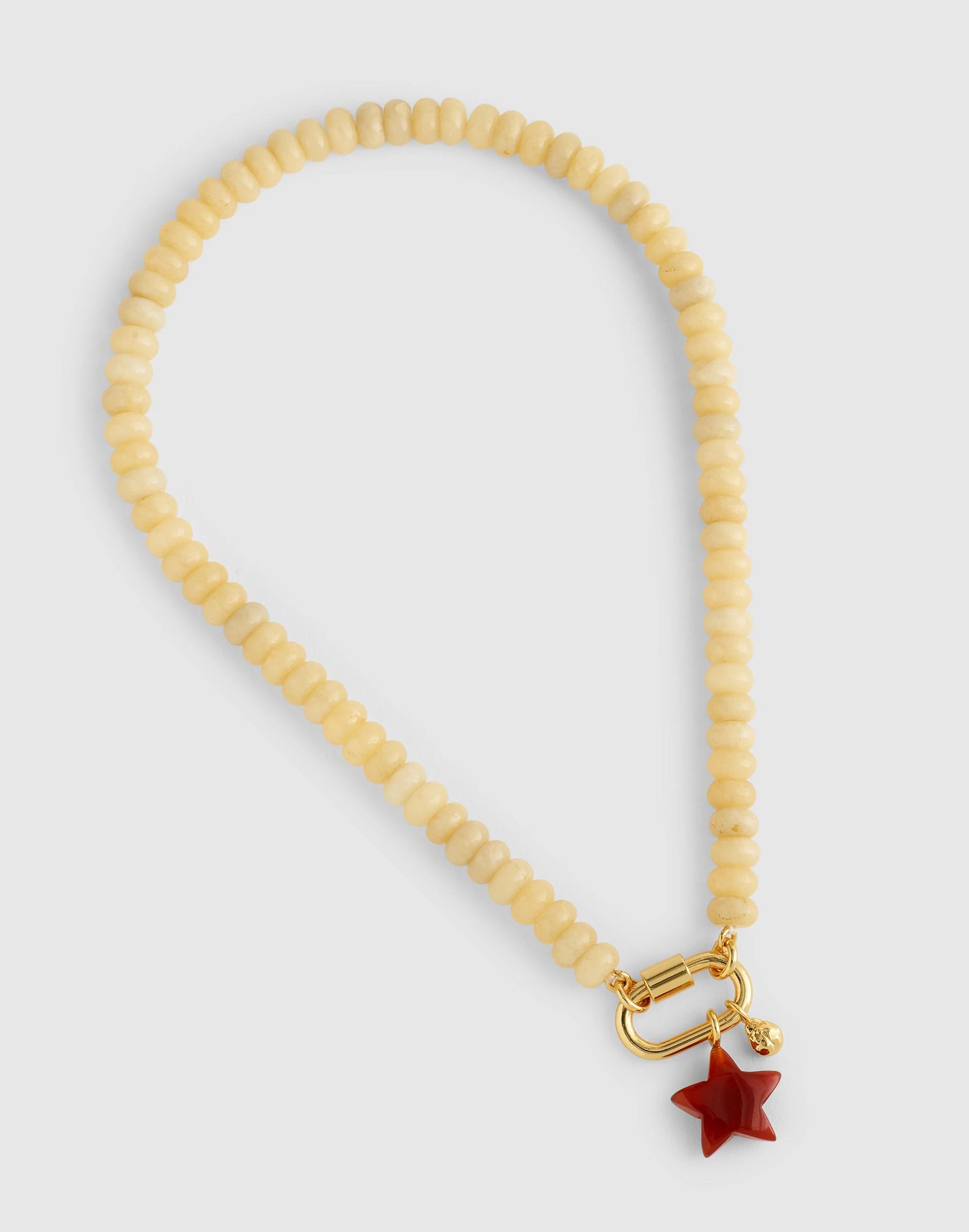 Madewell Semiprecious Beaded Carabiner Charm Necklace