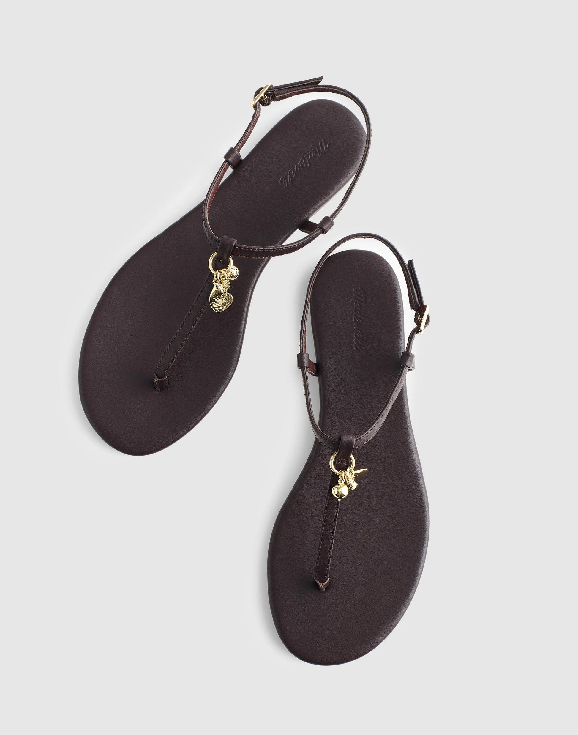 Madewell Madewell x Shopbop Iggy Charm T-Strap Sandal in Leather