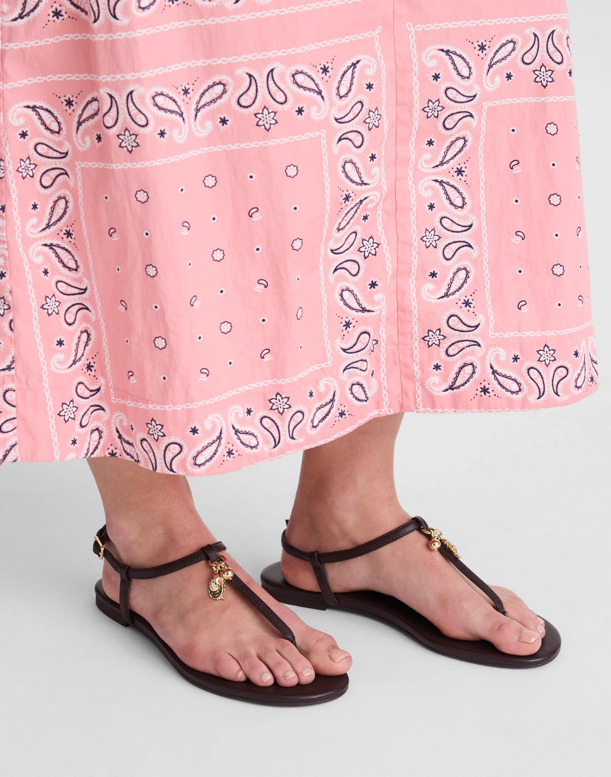 Madewell Madewell x Shopbop Iggy Charm T-Strap Sandal in Leather