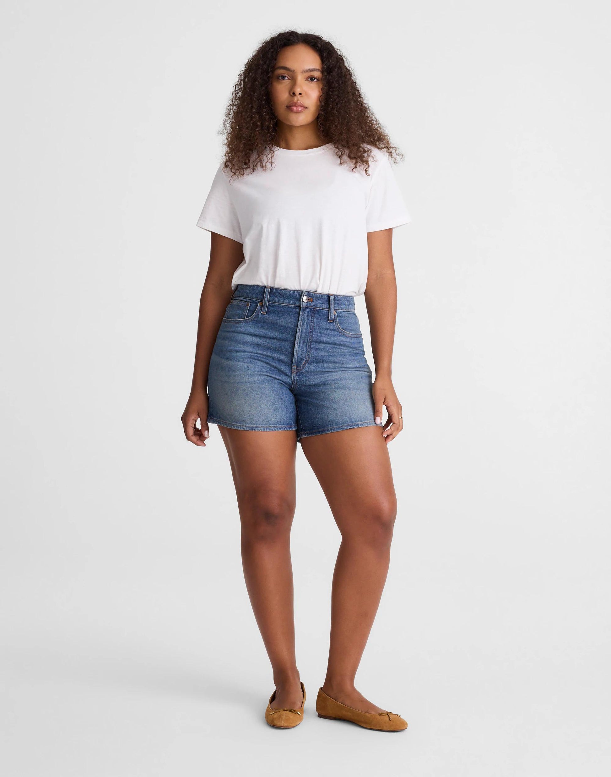 Madewell The Curvy Perfect Vintage Mid-Length Jean Short