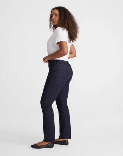 Madewell The Curvy Jules Slim-Straight Jean in Rinse Wash