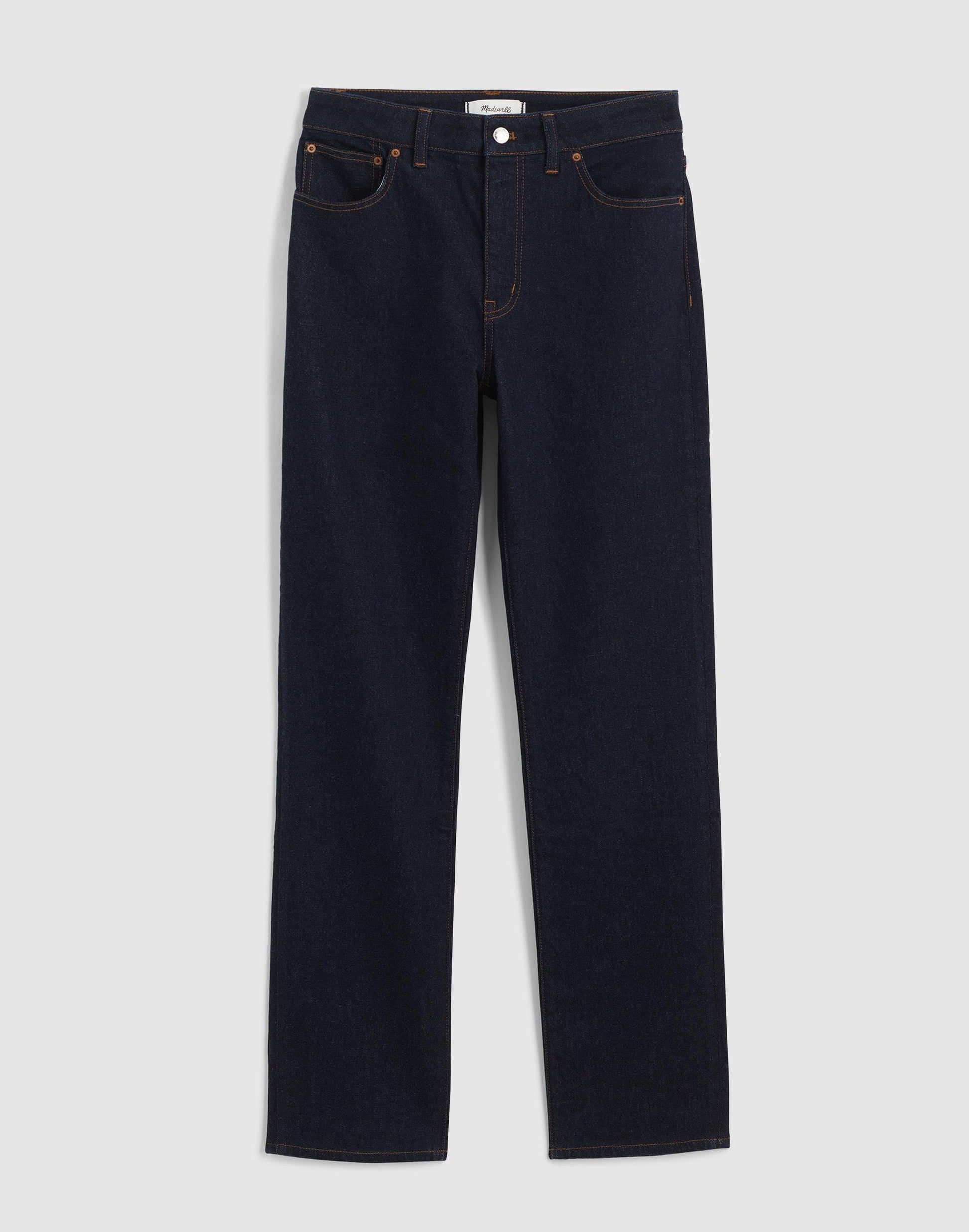 Madewell The Curvy Jules Slim-Straight Jean in Rinse Wash