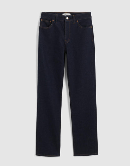 Madewell The Curvy Jules Slim-Straight Jean in Rinse Wash
