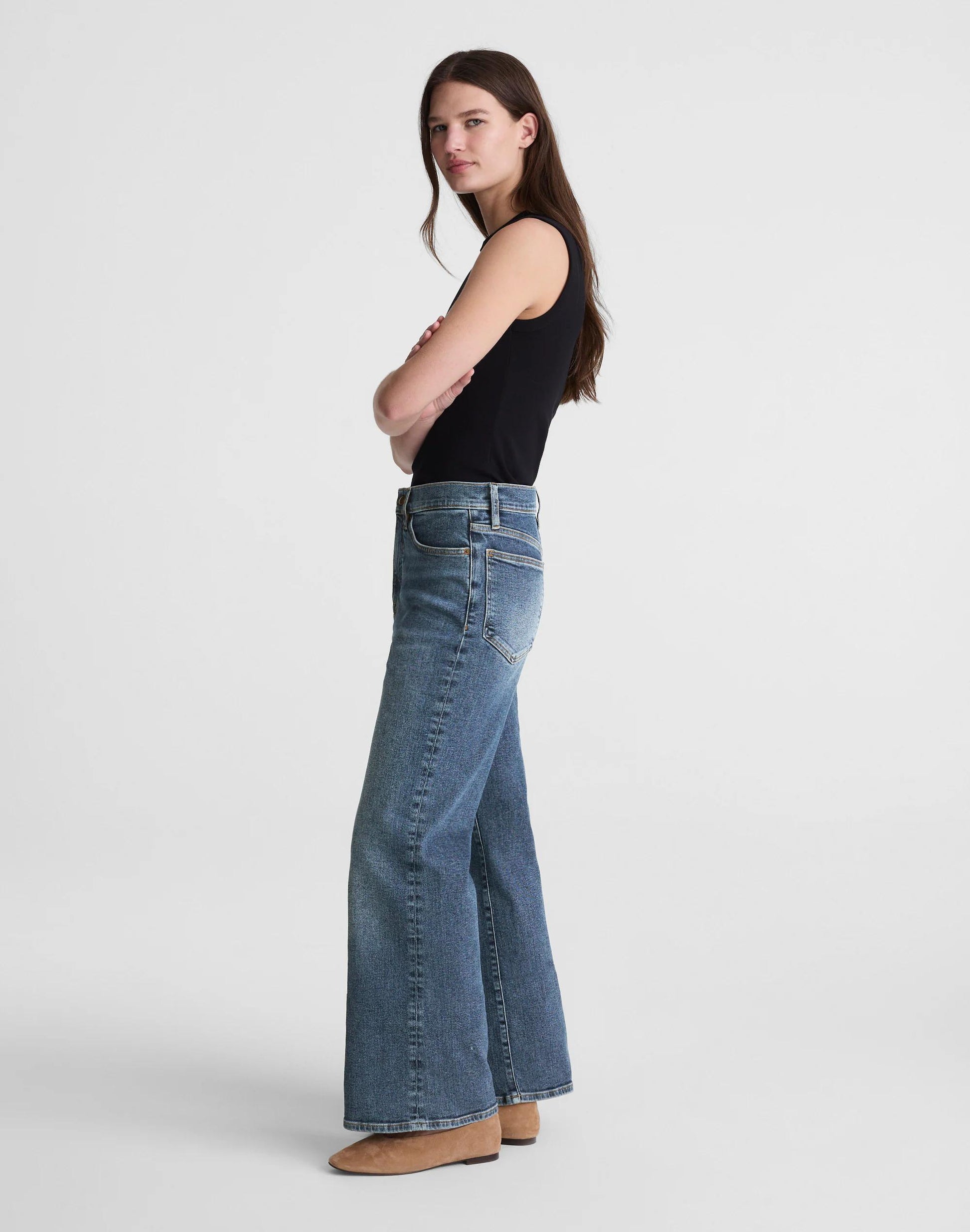 Madewell Short Circular Wide-Leg Jean