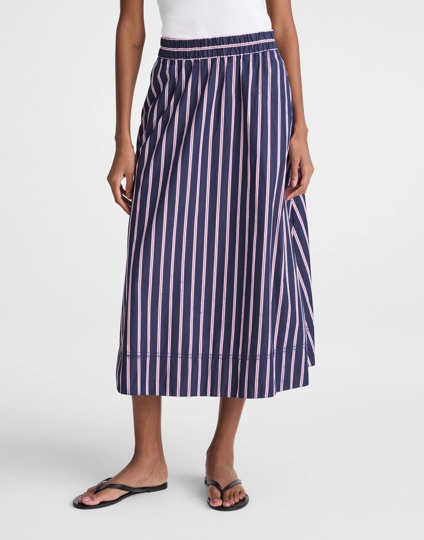 Madewell Midi Circle Skirt in Poplin
