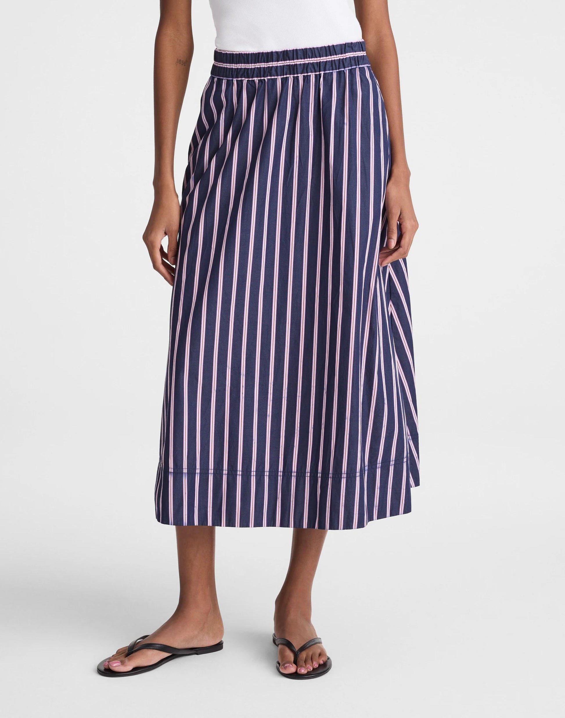 Madewell Midi Circle Skirt in Poplin