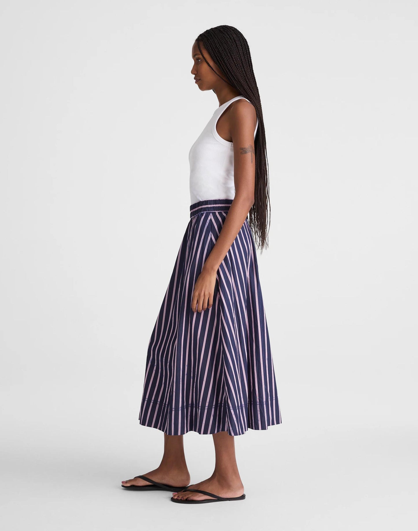Madewell Midi Circle Skirt in Poplin
