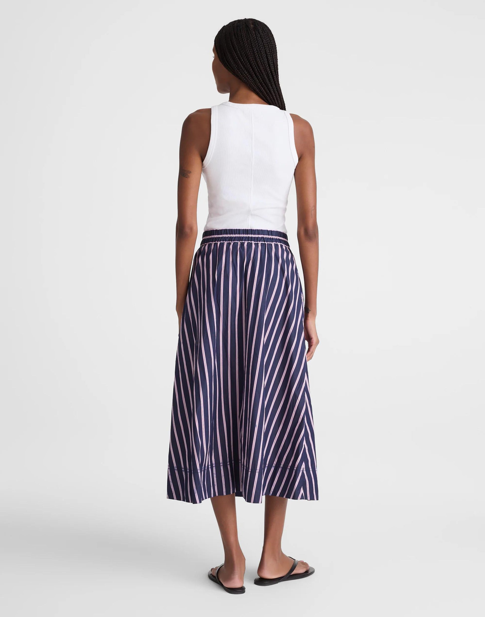 Madewell Midi Circle Skirt in Poplin