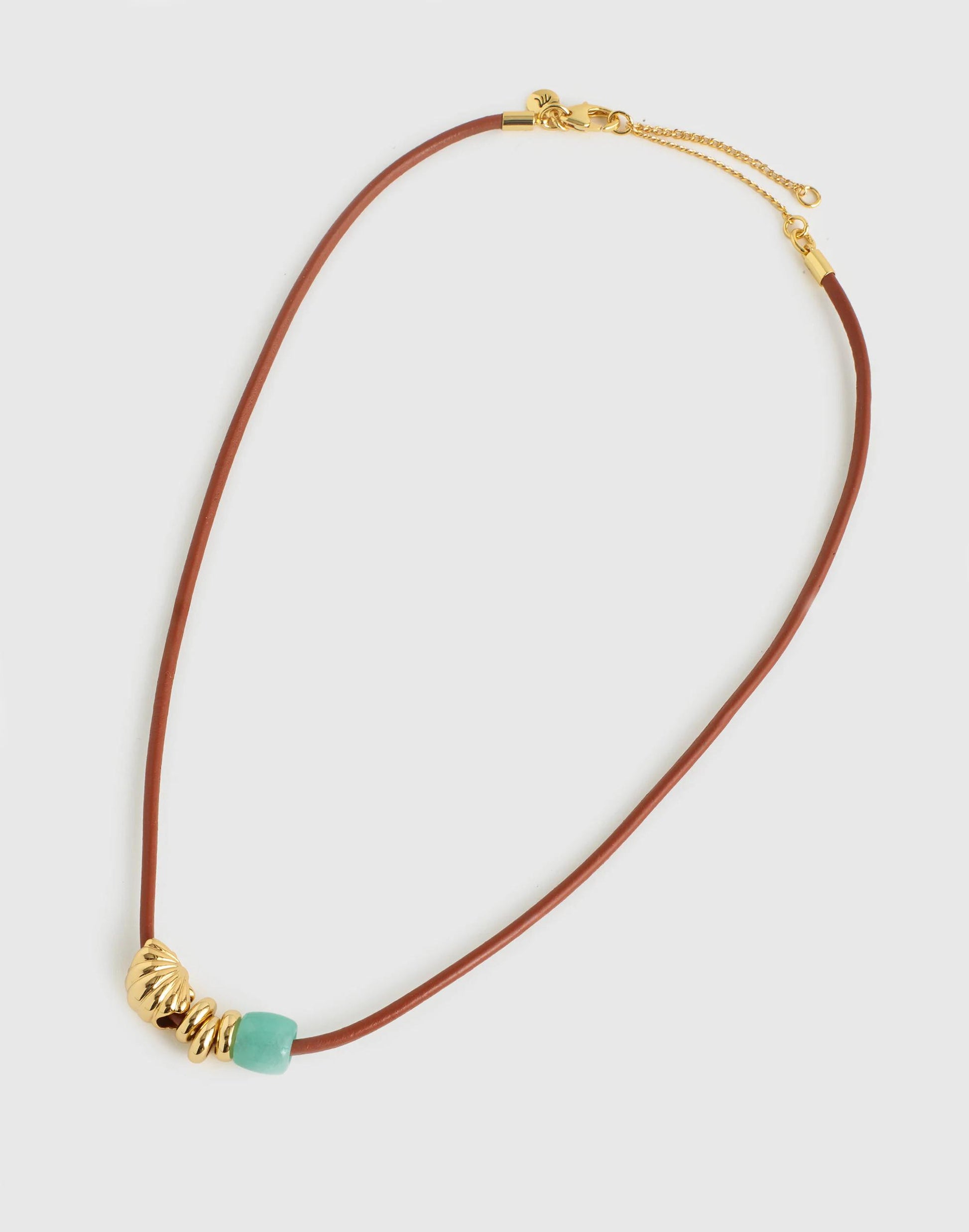 Madewell Semiprecious Charm Leather Choker Necklace
