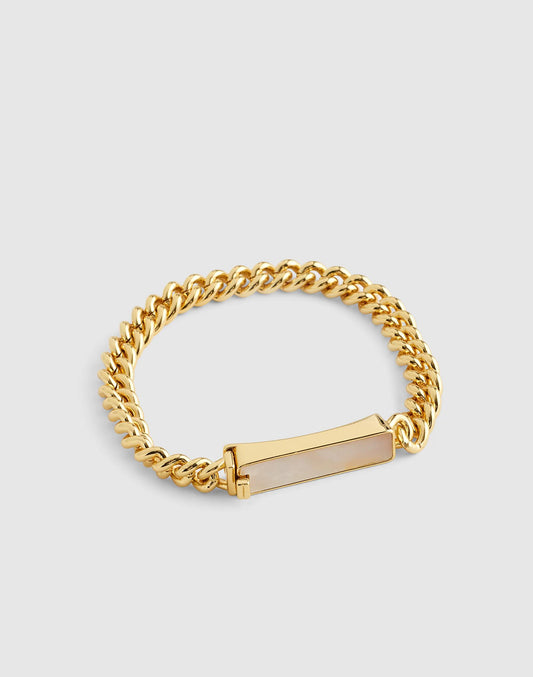 Madewell Mother-of-Pearl Bar Chain Bracelet
