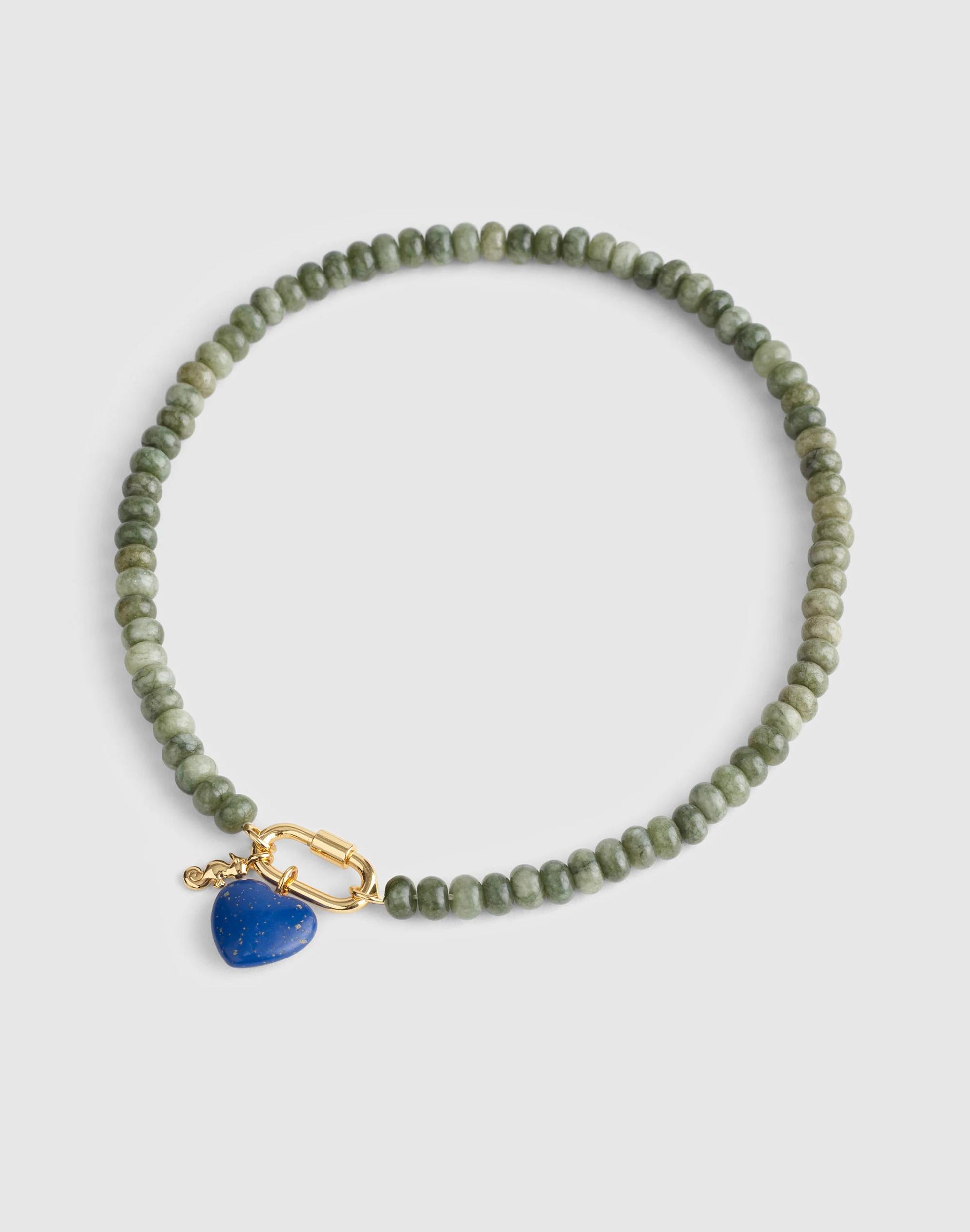 Madewell Semiprecious Beaded Carabiner Charm Necklace