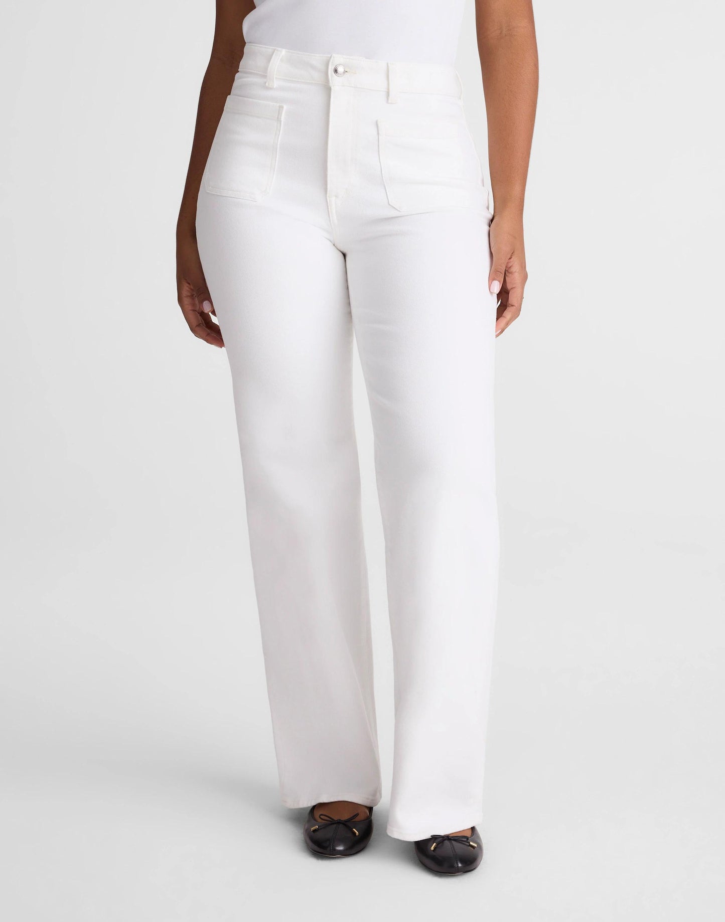 Madewell The Curvy Emmy Wide-Leg Jean in Super Stretch Denim