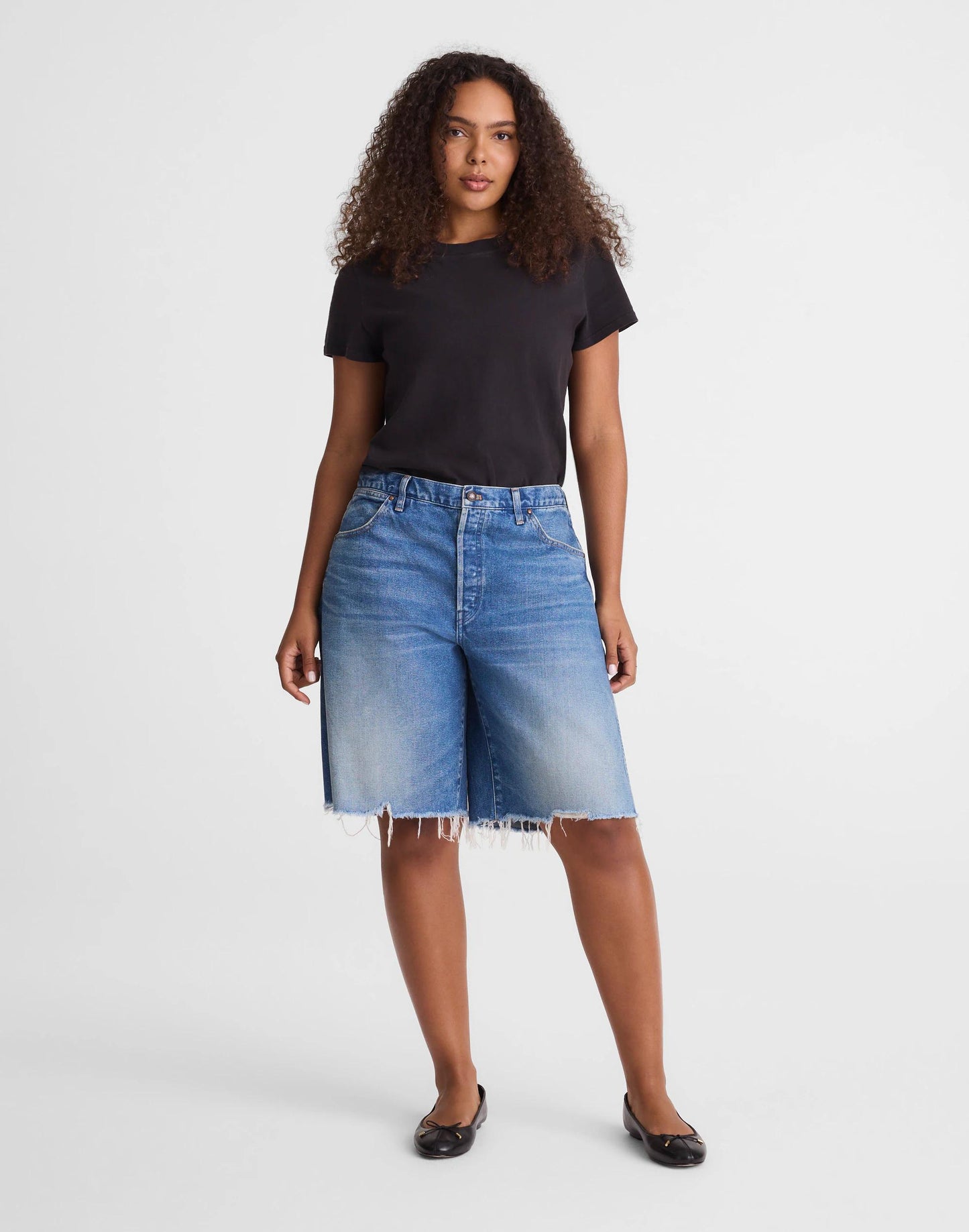 Madewell The Curvy Essex Long Baggy Short